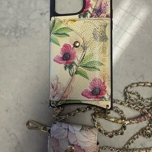 Floral Phone Case with Chain
